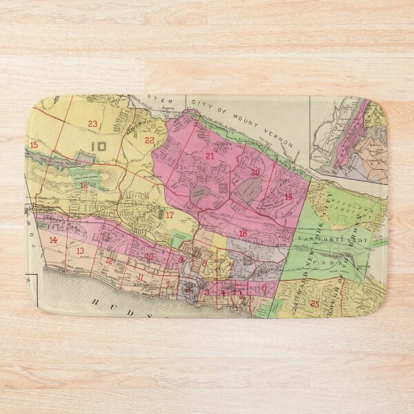 Item preview, Vintage Map of Yonkers NY (1907) designed and sold by BravuraMedia.