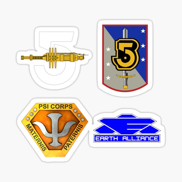 Item preview, Babylon 5 Shield Emblems sticker pack designed and sold by Arturo Vivo.