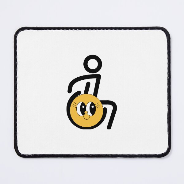 Item preview, Female Wheelchair Smiley Face (black) designed and sold by It's Wheelie Cool.