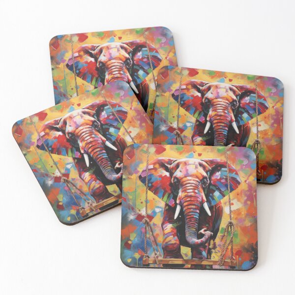 Item preview, Colorful Colors Splash Elephant Painting designed and sold by FireFXStudio.