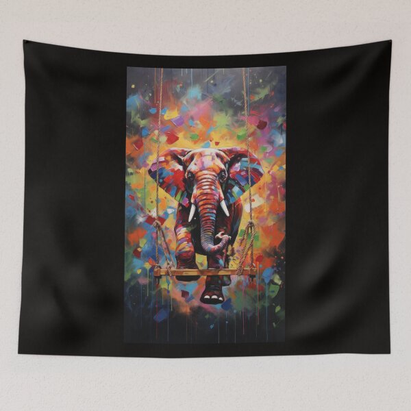 Item preview, Colorful Colors Splash Elephant Painting designed and sold by FireFXStudio.