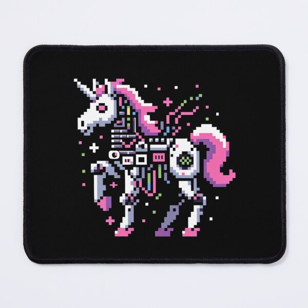 Item preview, Retro Robot Unicorn - Pixelated Fusion of Magic and Tech designed and sold by PixelPunkster.