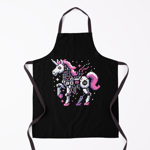 Item preview, Retro Robot Unicorn - Pixelated Fusion of Magic and Tech designed and sold by PixelPunkster.