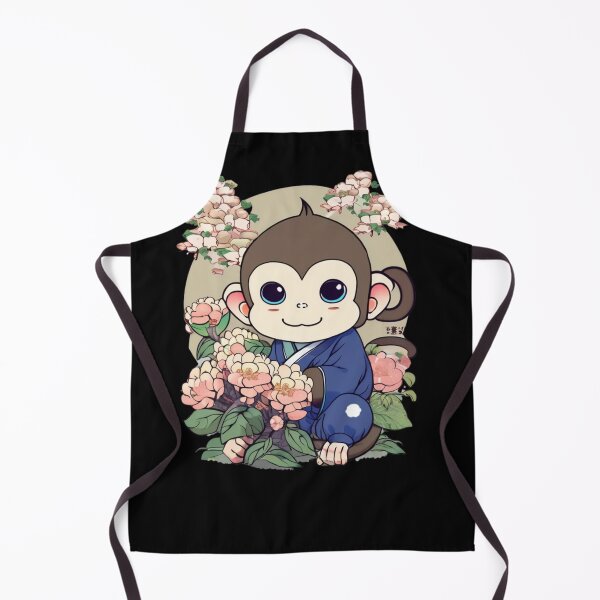 Item preview, Chibi Monkey in flowers designed and sold by EuropeanPrints.