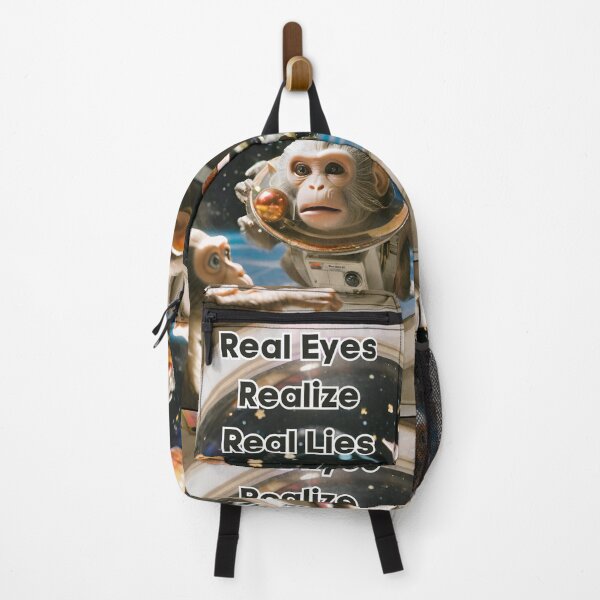 Item preview, Monkeys in Space- Real Eyes Realize Real Lies Flat Earth Conspiracy designed and sold by DarlingsTees.