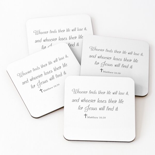 Item preview, Matthew 10:39 - Jesus Christ - Black Text designed and sold by Seelenretter.