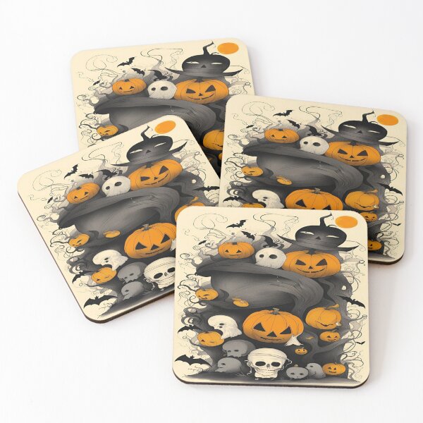 Item preview, Funny Halloween pumpkins and skulls. designed and sold by DaliaSabryTee.