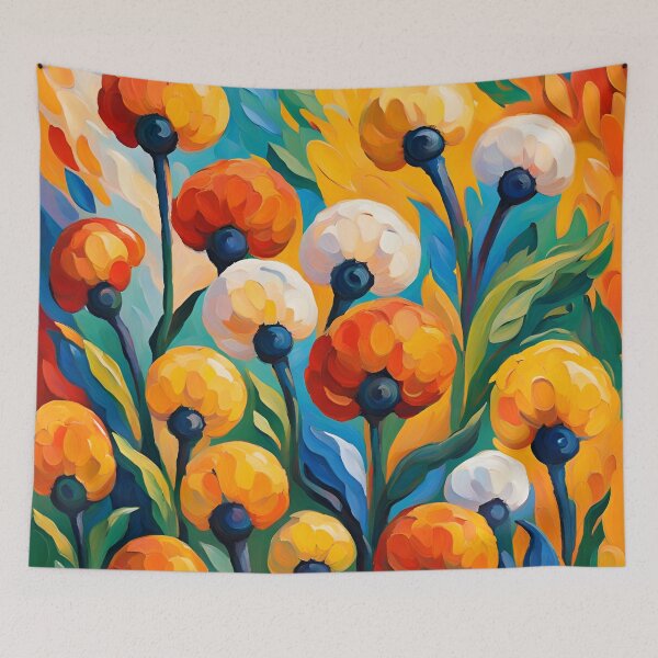 Item preview, Neo Impressionist Flowers Pattern. designed and sold by ARichArts.