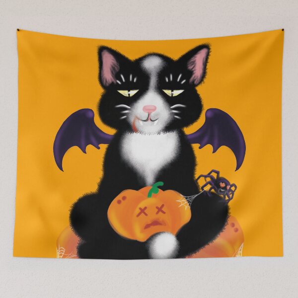 Item preview, Halloween: happy spooky vampire-cat designed and sold by KiKi Koy.