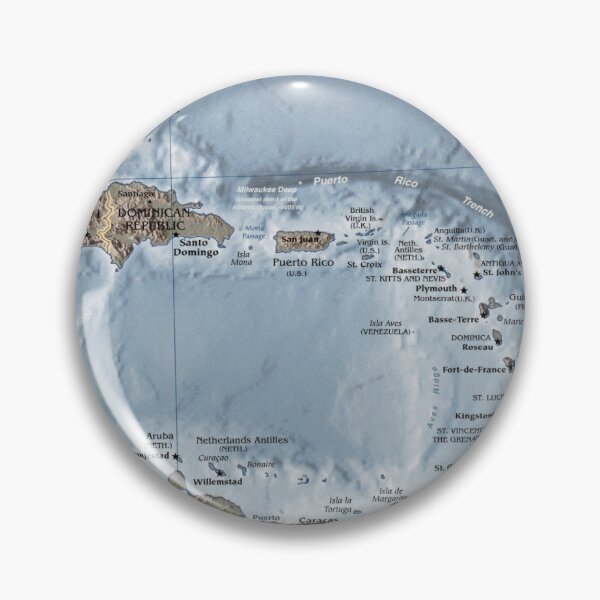 Item preview, Caribbean Relief Map (2002) designed and sold by BravuraMedia.