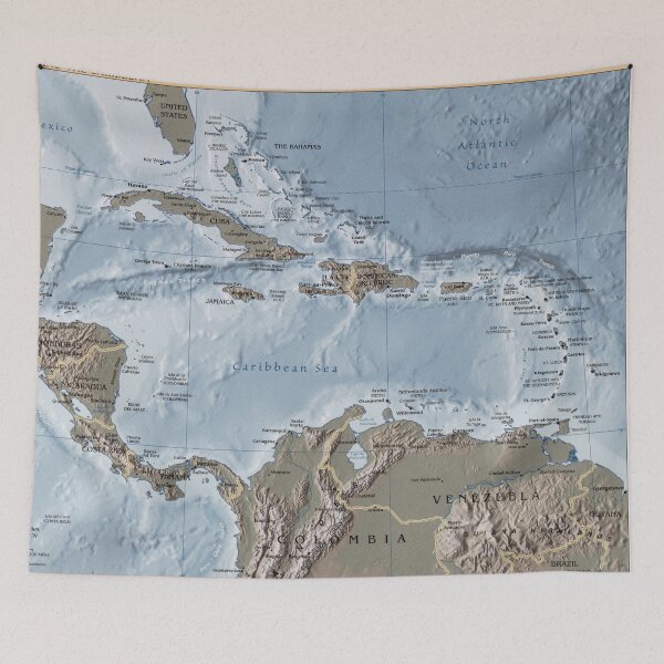 Item preview, Caribbean Relief Map (2002) designed and sold by BravuraMedia.