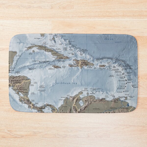 Item preview, Caribbean Relief Map (2002) designed and sold by BravuraMedia.