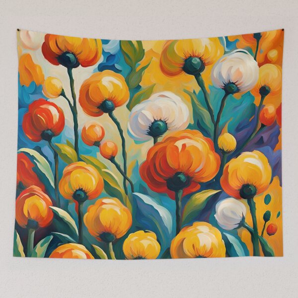 Item preview, Neo Impressionist Flowers Pattern. designed and sold by ARichArts.