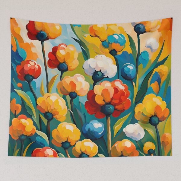 Item preview, Neo Impressionist Flowers Pattern. designed and sold by ARichArts.