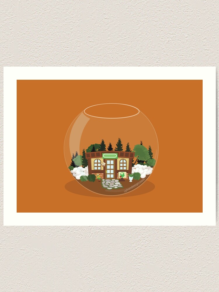 Animal Crossing The Roost Cafe Terrarium Orange Art Print By Phunkotina Redbubble