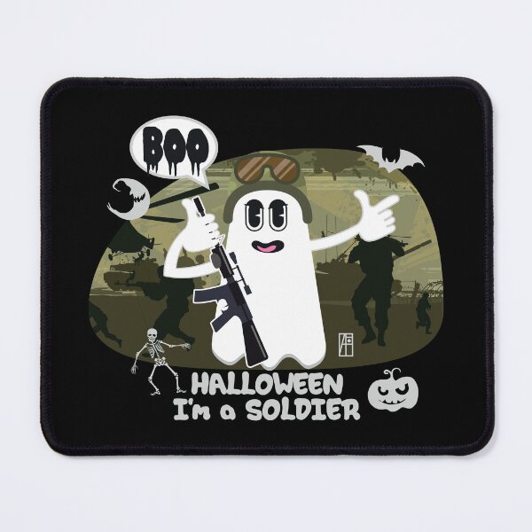 Item preview, BOO Soldier dressed as a GHOST - Ghost cute Halloween designed and sold by ArtProjectShop.