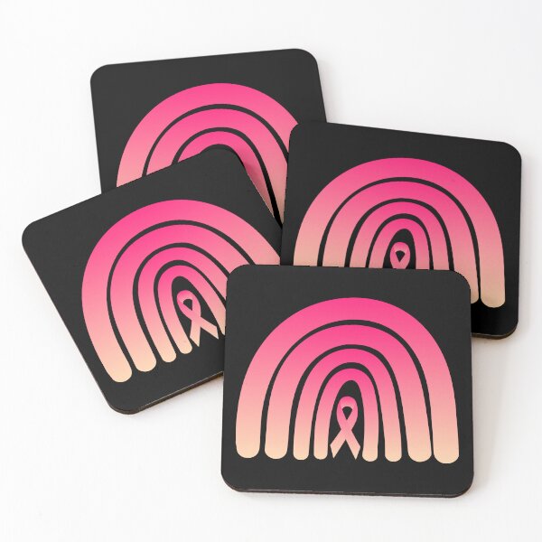 Item preview, Breast Cancer Awareness Pink Women Rainbow Ribbon designed and sold by Stick-Artistry.