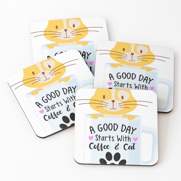 Item preview, Good Starts Day And Funny Wonderful Bone Cats Coffee Coffee With Cat A designed and sold by ArtSnapper.