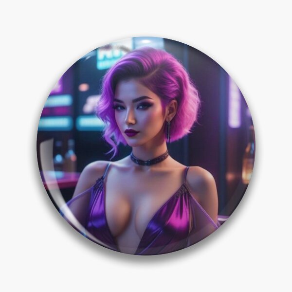 Item preview, Beautiful woman in negligee in purple shade designed and sold by JaroDesign2023.