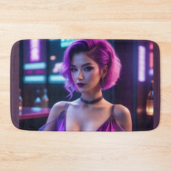 Item preview, Beautiful woman in negligee in purple shade designed and sold by JaroDesign2023.