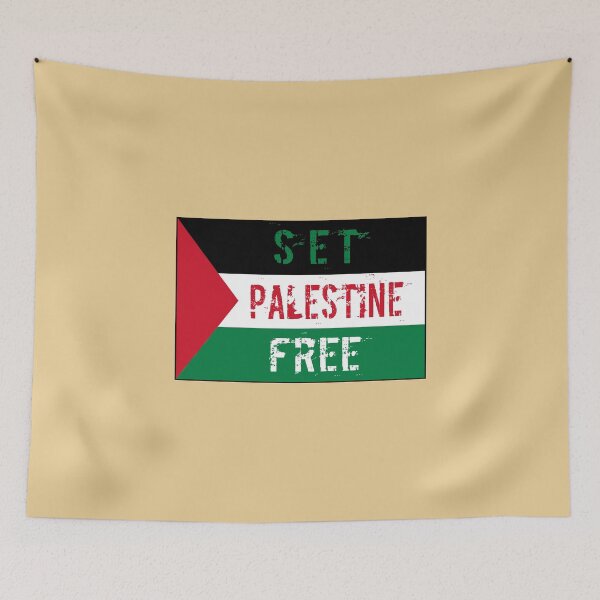 Item preview, Set Palestine Free Flag designed and sold by AJ  Liber.