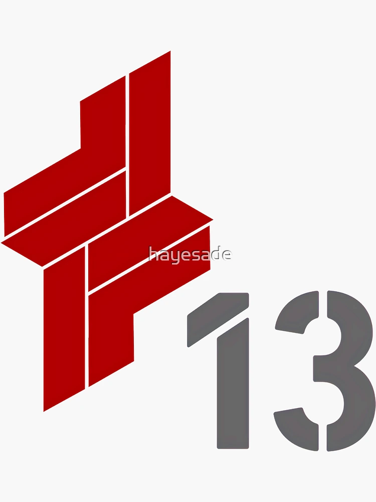 Gun 13 G13 G-13 Raven AC Pilot Emblem Sticker Red Guns