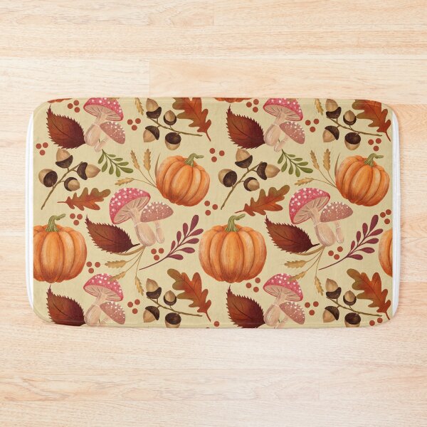Item preview, Pumpkin, Mushroom and Acorns Pattern designed and sold by ByAllyAlly.