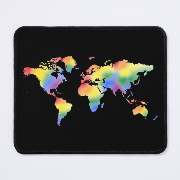 Item preview, Watercolor Rainbow World Map designed and sold by astarrett.
