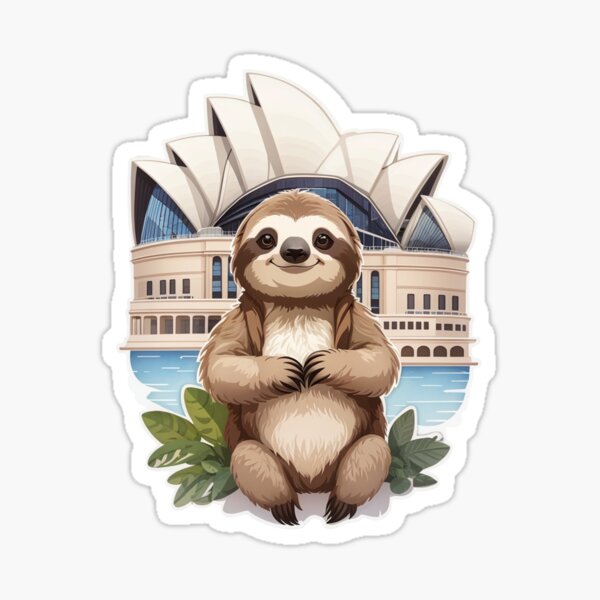 Slothster in Australia Sticker
