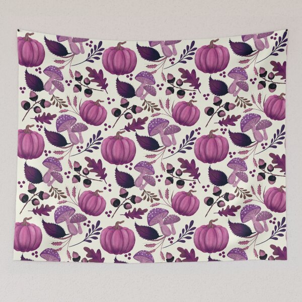 Item preview, Pumpkin, Mushroom and Acorns Pattern designed and sold by ByAllyAlly.