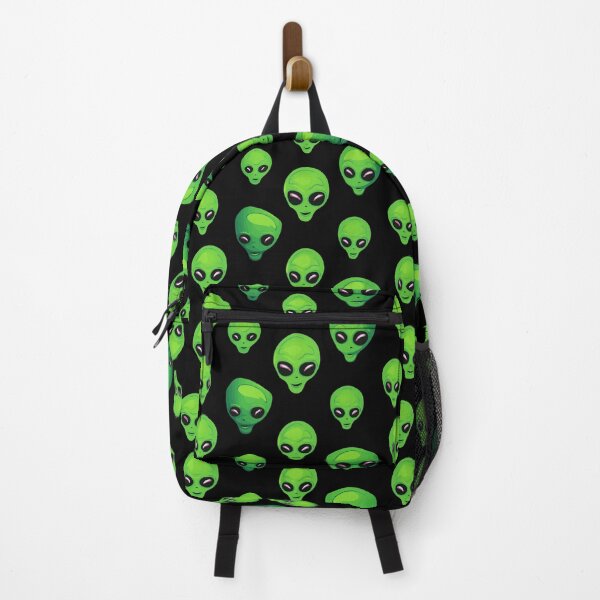 Item preview, Green Alien Black Background Repeating Seamless Pattern designed and sold by ajmatos.