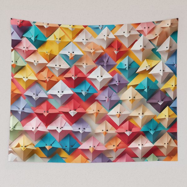 Item preview, Origami Colorful Animals Pattern. designed and sold by ARichArts.