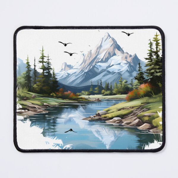Item preview, Watercolor Mountain Landscape designed and sold by KSimpson838.