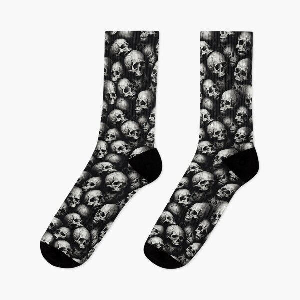 Item preview, Realistic Skull Halloween Catacomb Seamless Pattern designed and sold by ajmatos.
