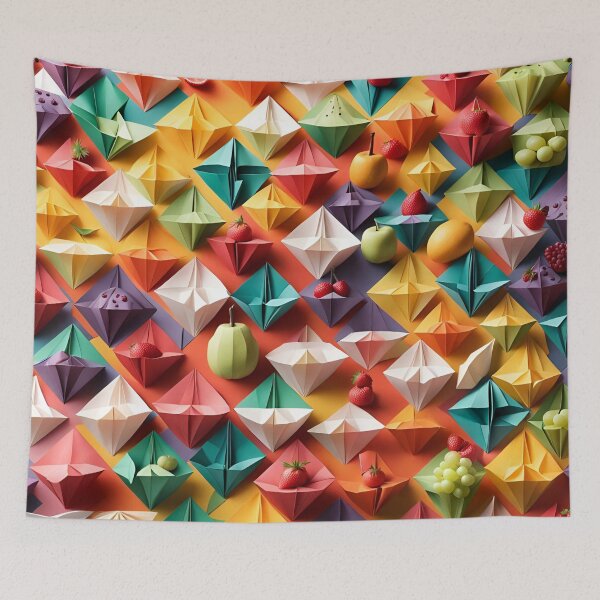 Item preview, Origami Colorful Fruits Pattern. designed and sold by ARichArts.