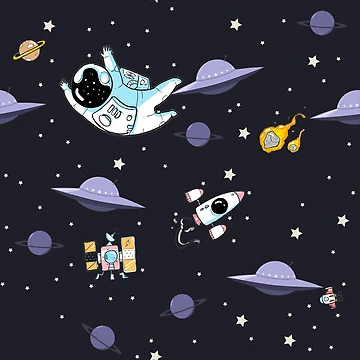 Artwork thumbnail, Toon space man pattern by javaoverride
