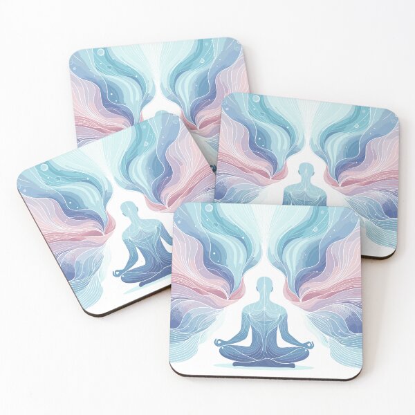 Item preview, Mindful breathing Ethereal colors illustration designed and sold by ElLocoMus.