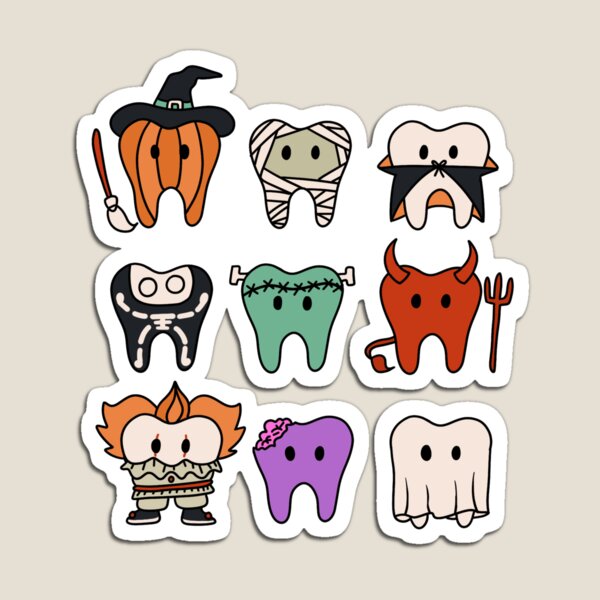 Item preview, Cute teeth dressed up for Halloween  designed and sold by guaka-molly.