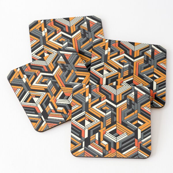 Item preview, Orange Cube Pattern designed and sold by NeatSplash.