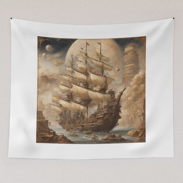 Item preview, Ancient ships, spaceships, murals V.2 designed and sold by kingzama.