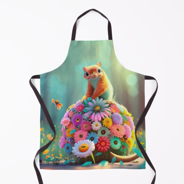 Item preview, Squirrel on a mound of flowers in a meadow designed and sold by JaroDesign2023.
