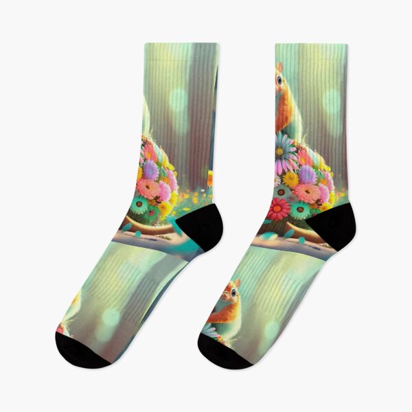 Item preview, Squirrel on a mound of flowers in a meadow designed and sold by JaroDesign2023.