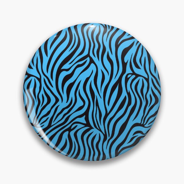 Item preview, Neon Blue & Black Zebra Print Seamless Repeating Pattern designed and sold by ajmatos.
