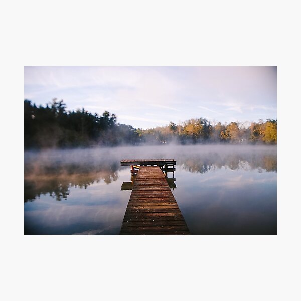 Item preview, Morning Fog on the Lake designed and sold by HayatTreeArt.