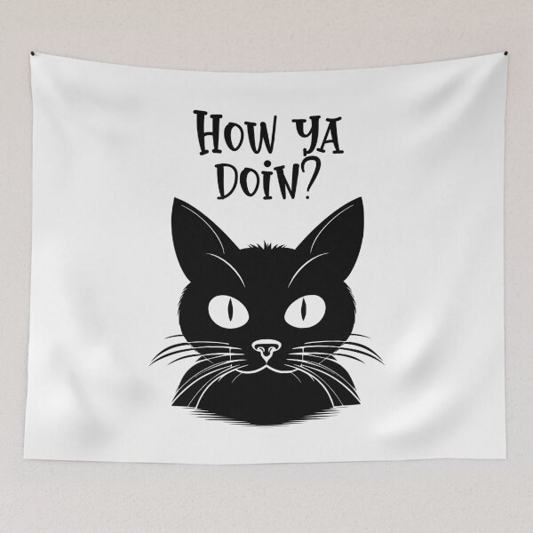 Item preview, How ya doin, black cat designed and sold by KHWD.