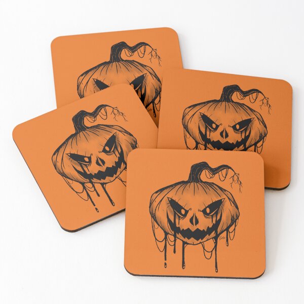 Item preview, Black scary pumpkin halloween  designed and sold by dinosaphira99.