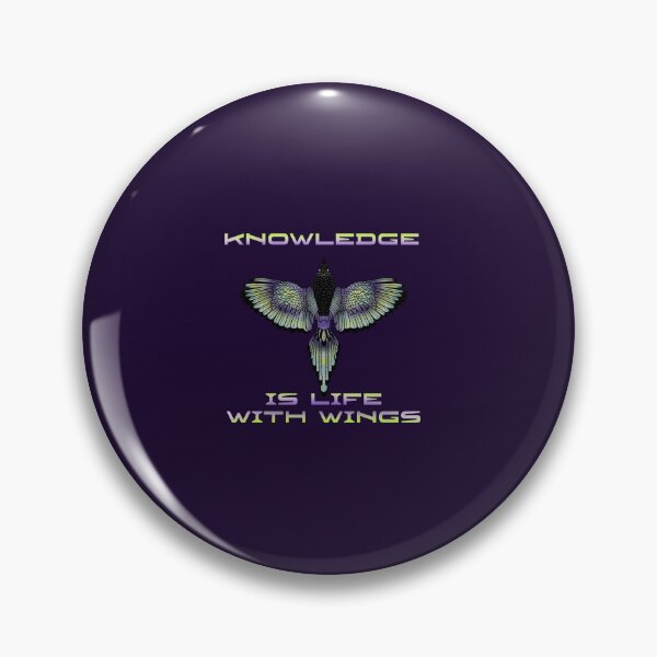 Item preview, knowledge is life with wings. bird wings illustration designed and sold by La Loca.