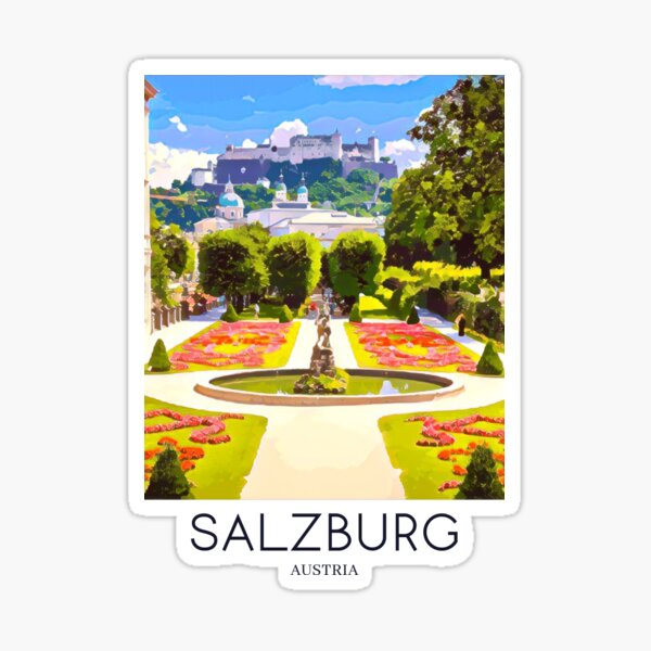 Item preview, A Pop Art Travel Print of Salzburg - Austria  designed and sold by StudioRedKoala.