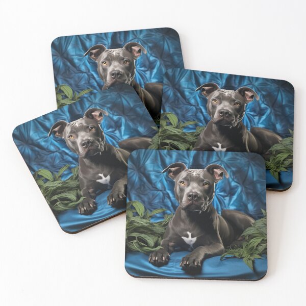 Item preview, Pitbull Lying On A Bed designed and sold by CustomCoolStuff.