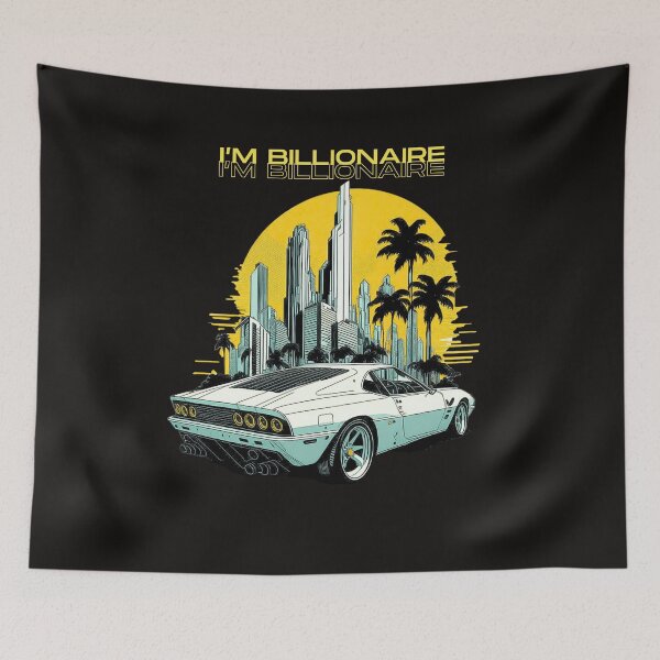 Item preview, I'M BILLIONAIRE - MONEY AFFIRMATION TO ATTRACT WEALTH AND ABUNDANCE - LUXURY CAR WITH VIEW OF MIAMI AT SUNRISE designed and sold by plentyvibes.